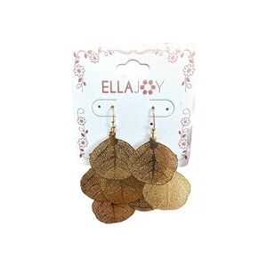 Gold Leaf Drop Earrings